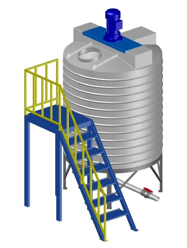 Tanque mezclador en tratamiento de agua